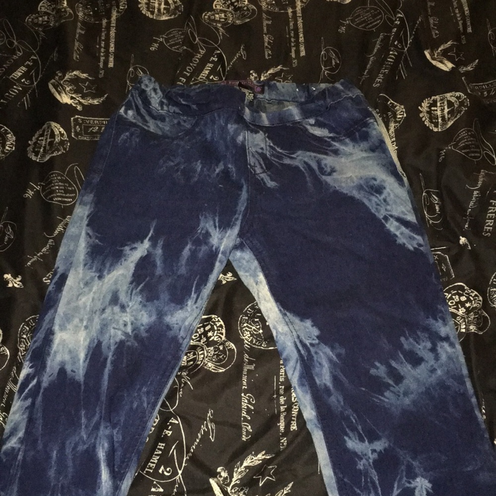 Blue jegging pants